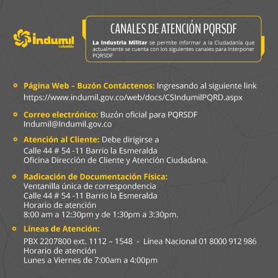 Imagen con canales de atención