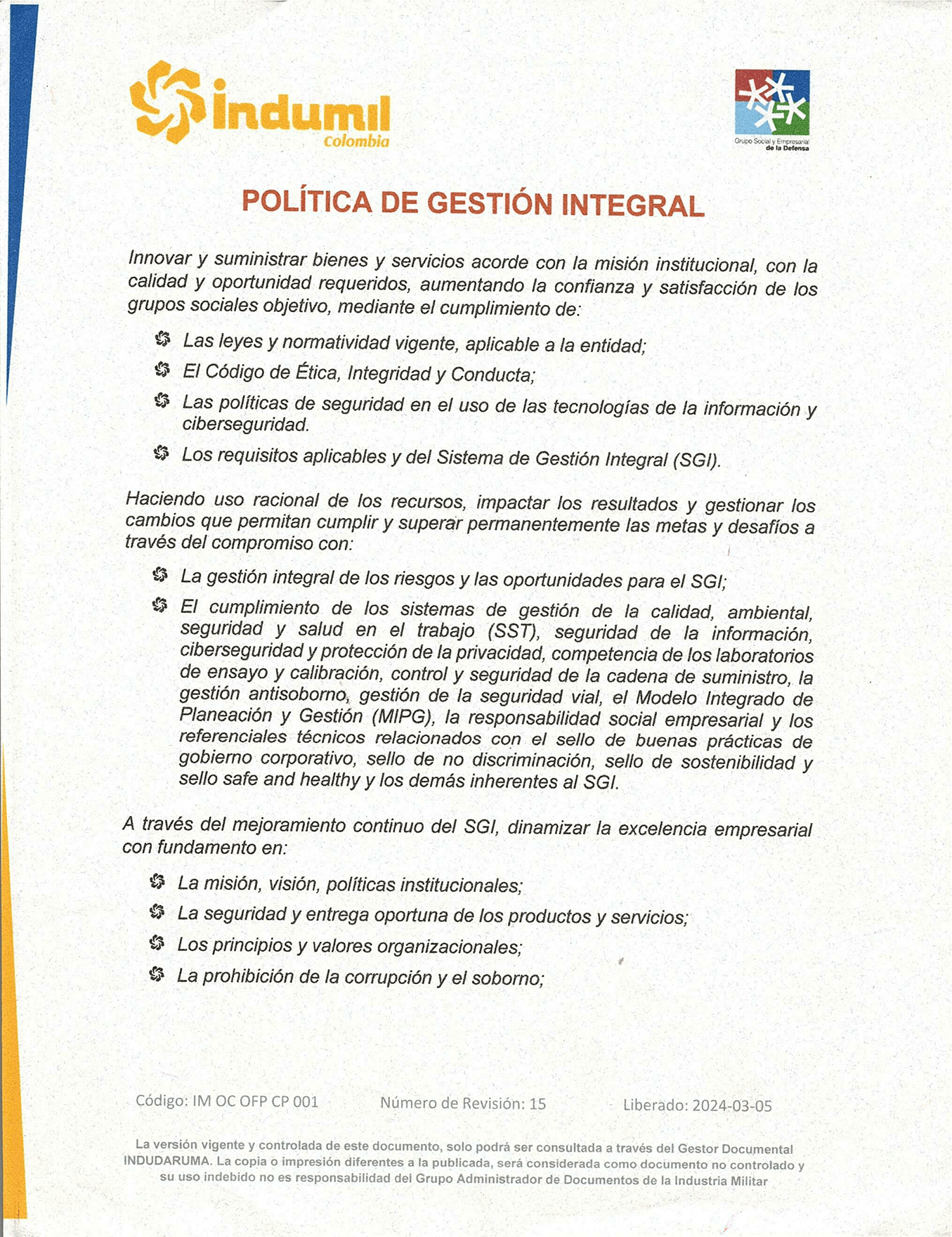 Política de gestión Integral 1