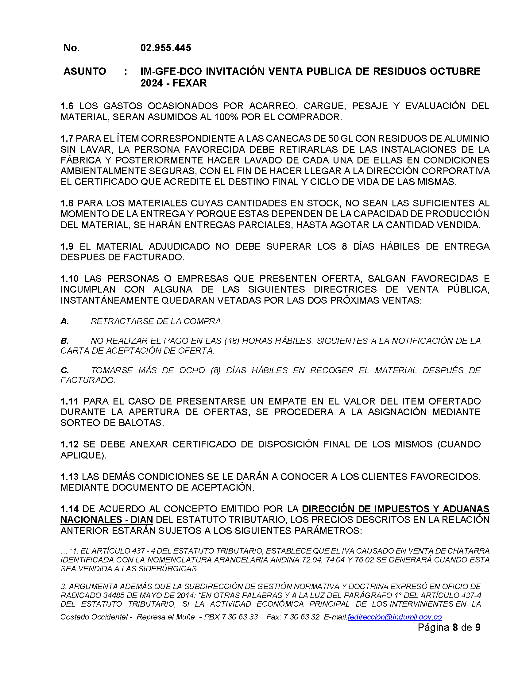 IM-GFE-DCO INVITACIÓN VENTA PUBLICA DE RESIDUOS OCTUBRE 2024 - FEXAR_Página_8