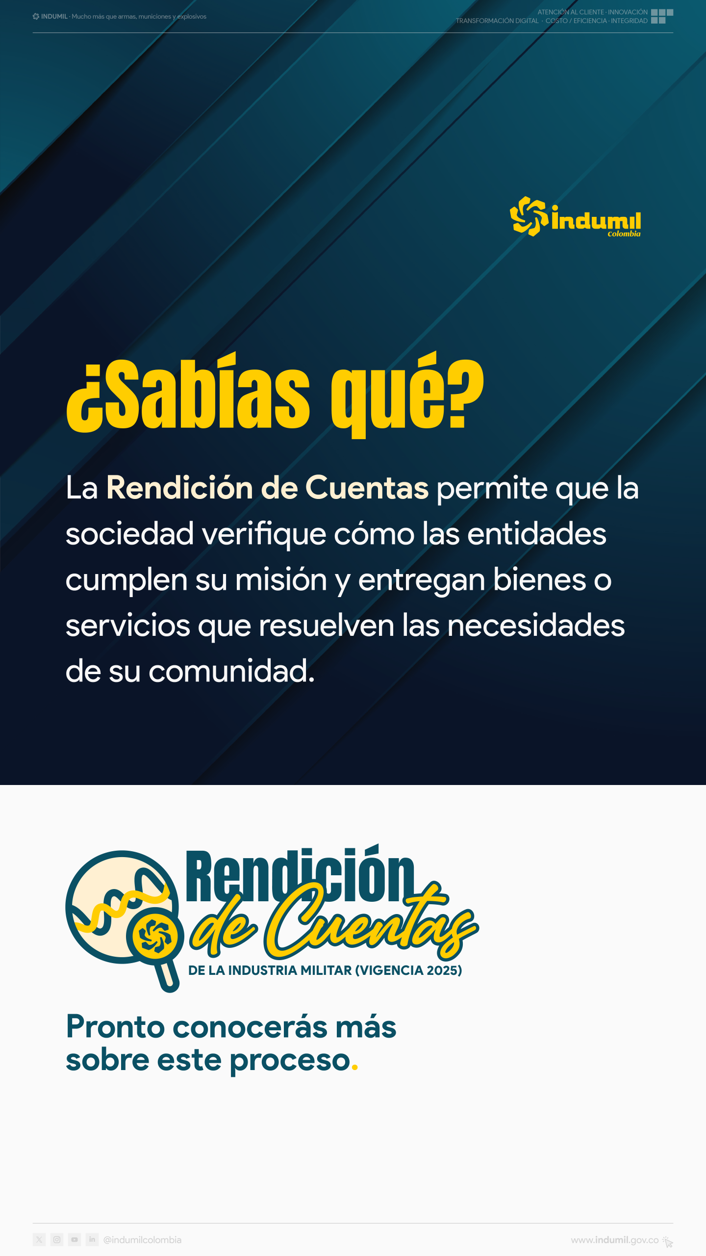 Publicación Rendición de Cuentas vigencia 2025 – Oficina de Gestión y Cumplimiento INDUMIL