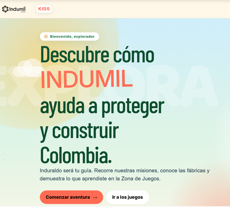 Imagen del módulo Indumil Kids para la introducción a la noticia generada con el tema en mención